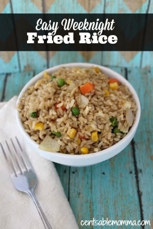 Easy Weeknight Fried Rice Recipe - Centsable Momma