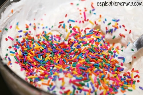 No Bake Birthday Cake Cheesecake Recipe - Centsable Momma