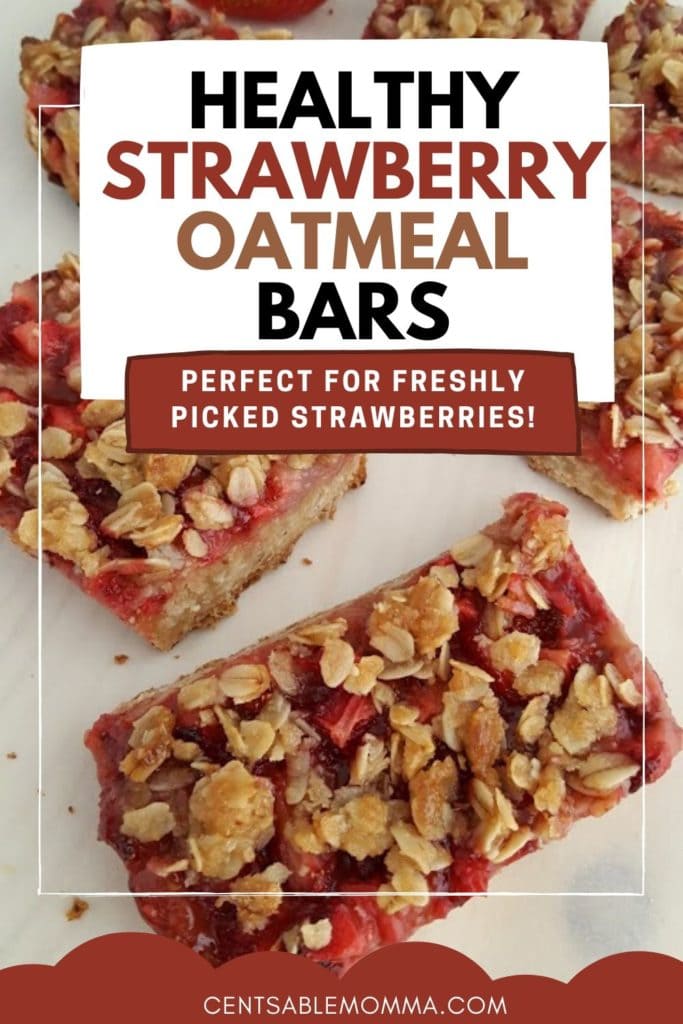 Healthy Strawberry Oatmeal Bars Recipe - Centsable Momma